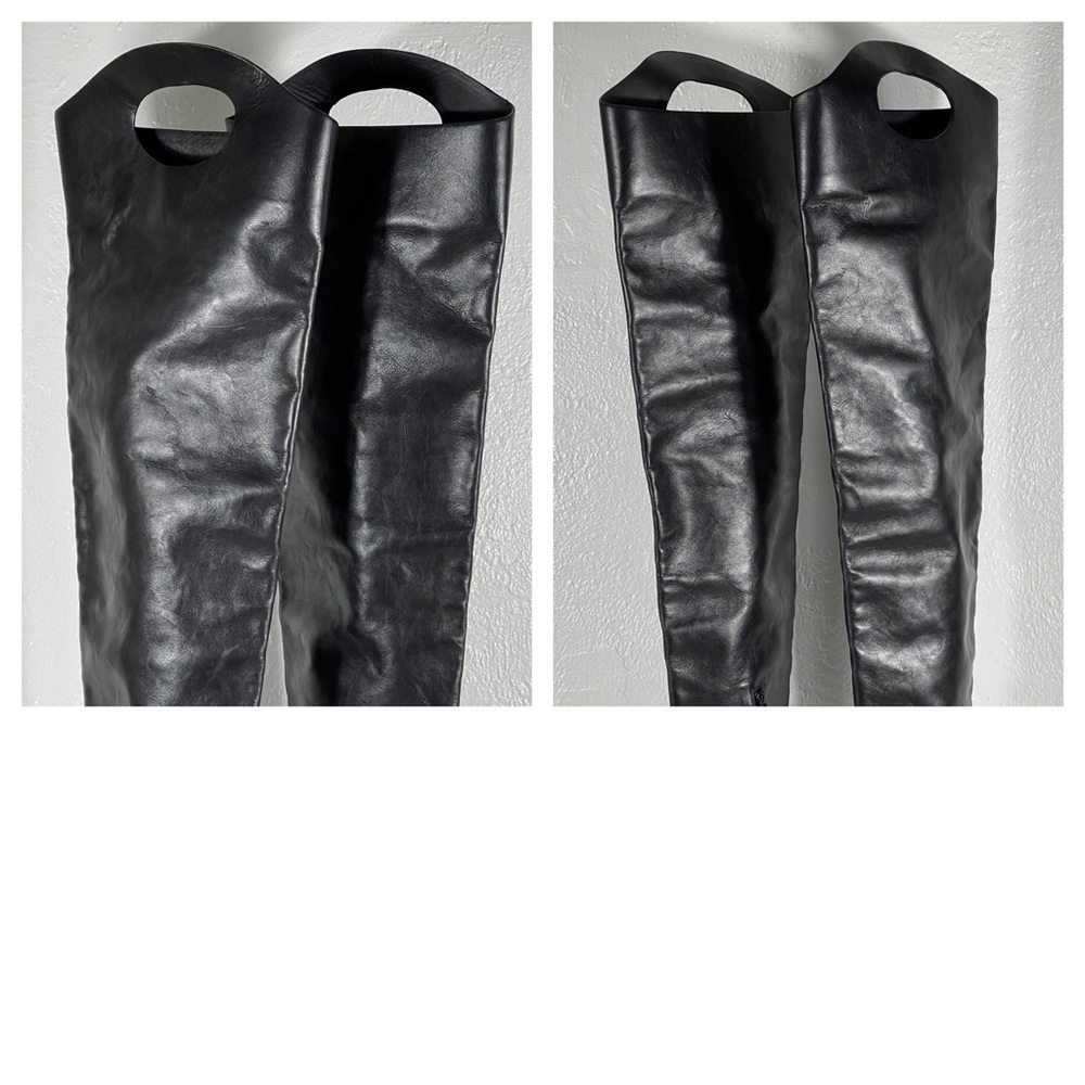 Burberry Black 110 Cutout Thigh-High Leather Boots Size - 10 .US / 40 .EU $2590 - Picture 9 of 15